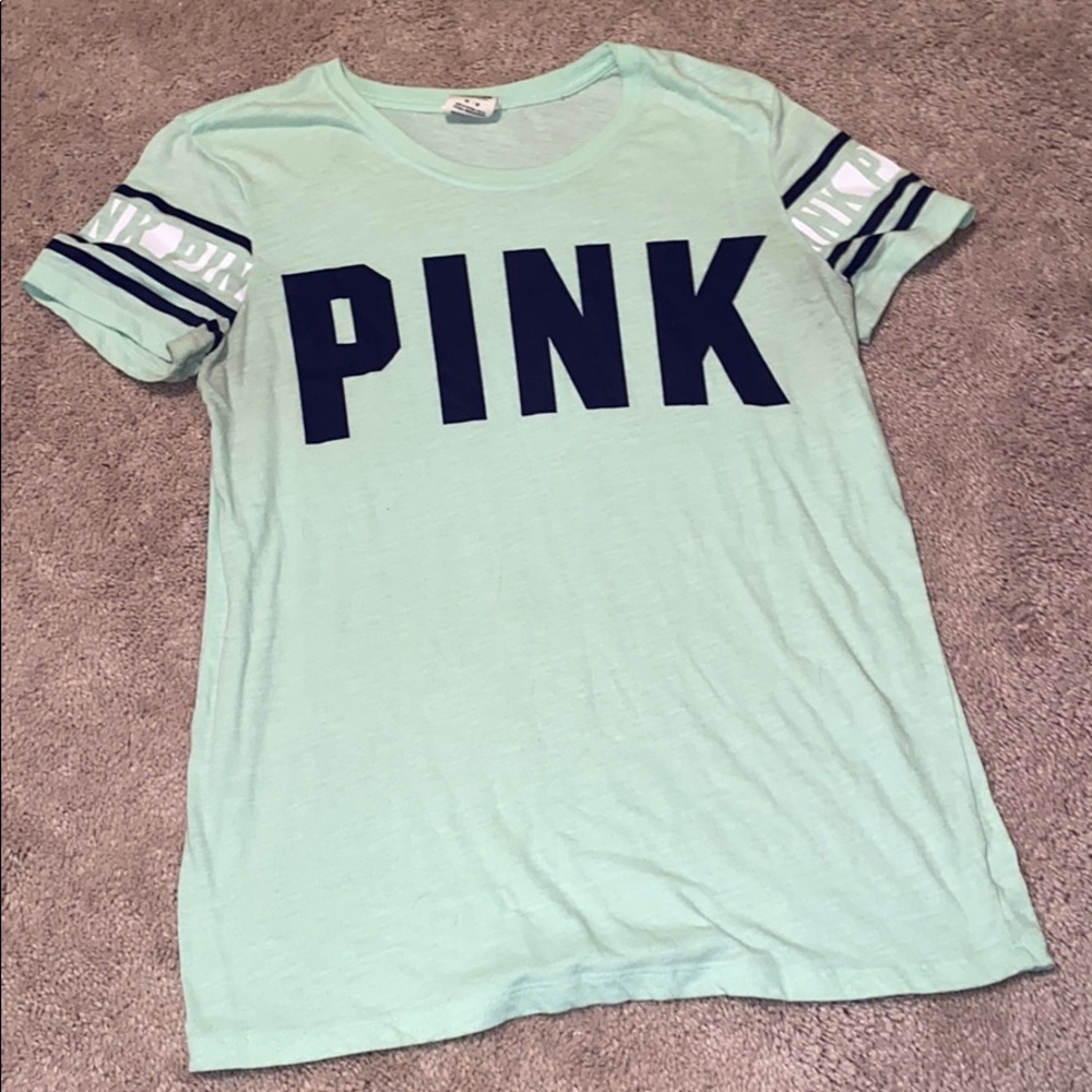 Mint green Pink shirt